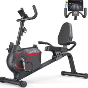 Ligfiets voor Thuis - Bluetooth Magnetische Hometrainer voor Senioren met LCD Scherm en Verstelbare Zitting (9101014355375)