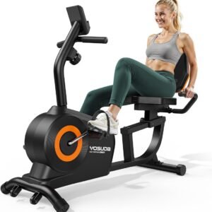 Liggfiets Hometrainer met 16 Weerstandsniveaus en LCD-Scherm voor Thuisgebruik (9101050814072)