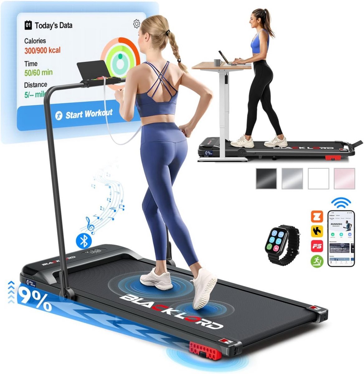 Loopband Inklapbaar - Hometrainer - Crosstrainer Fitness - Cardio (9101120133195)