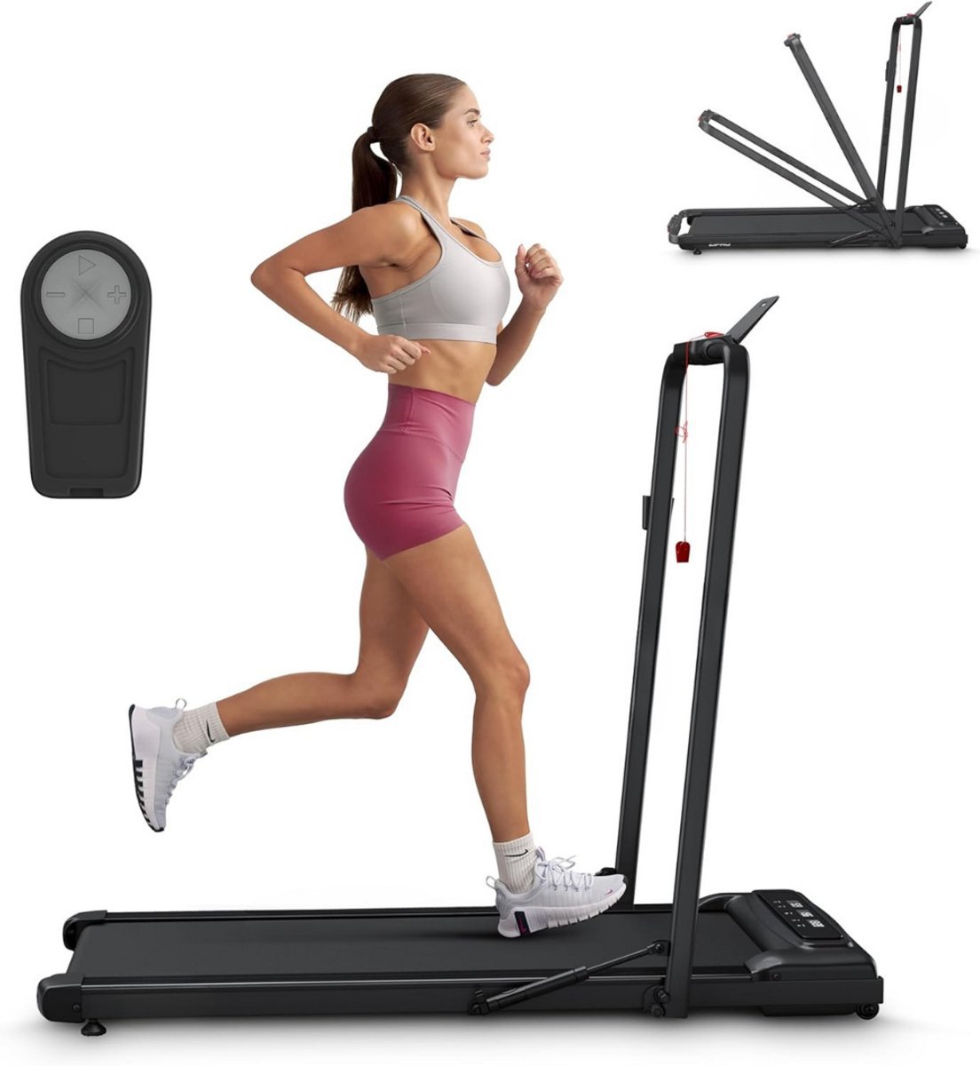 Loopband Inklapbaar - Loopbanden Voor Thuis - Opvouwbare Loopband Voor Thuis - Walking Pad Treadmill - Inklapbare Wandelband - Opvouwbaar En Stil - Vering En Demping - Fitness - Dunne En Lichteloopband Voor Thuis - Geen Montage Vereist (9504626339533)