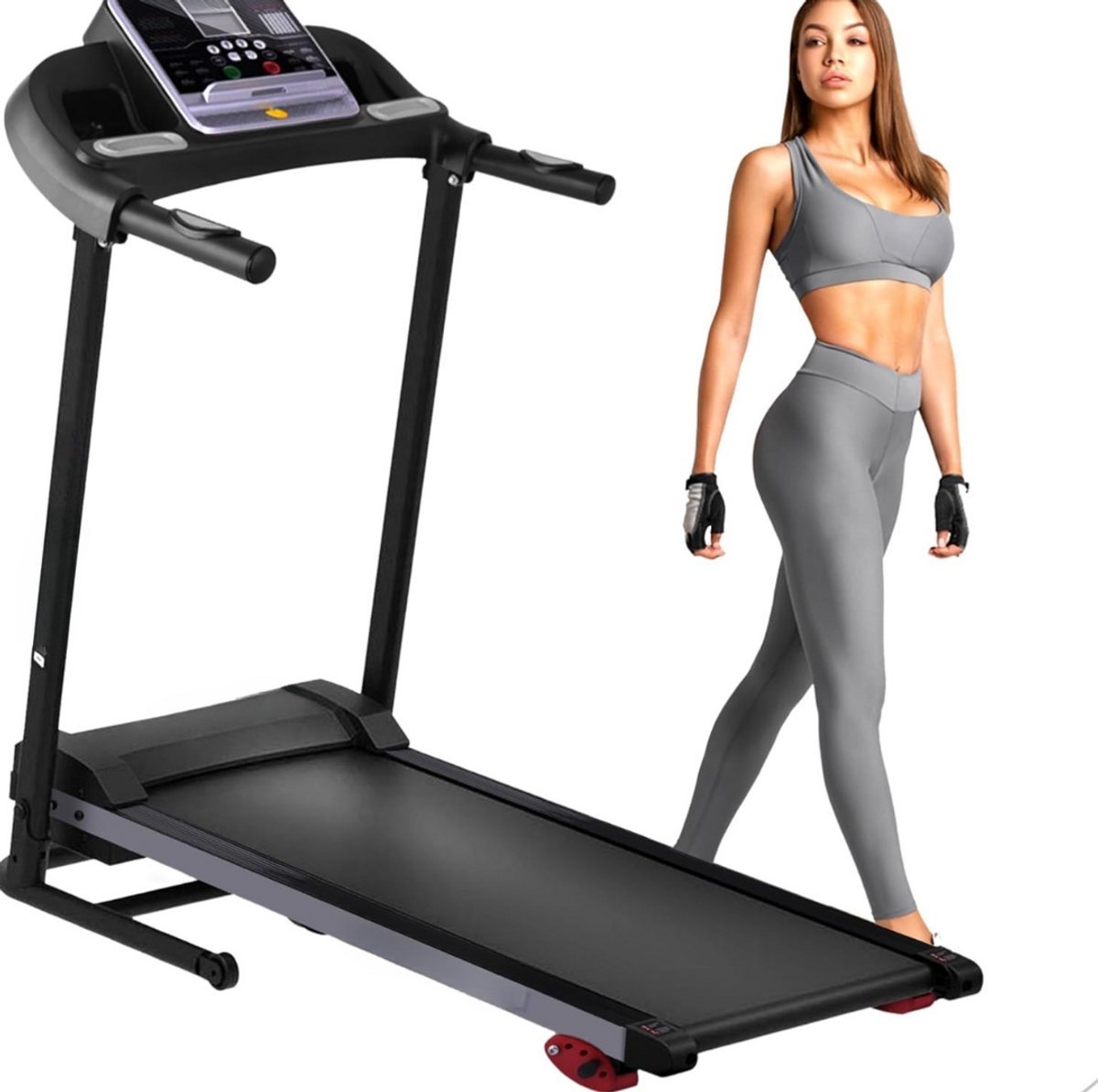 Loopband Inklapbaar - Loopbanden Voor Thuis - Opvouwbare Loopband Voor Thuis - Walking Pad Treadmill - Inklapbare Wandelband - Opvouwbaar En Stil - Vering En Demping - Fitness - Dunne En Lichteloopband Voor Thuis - Geen Montage Vereist (9505263315317)