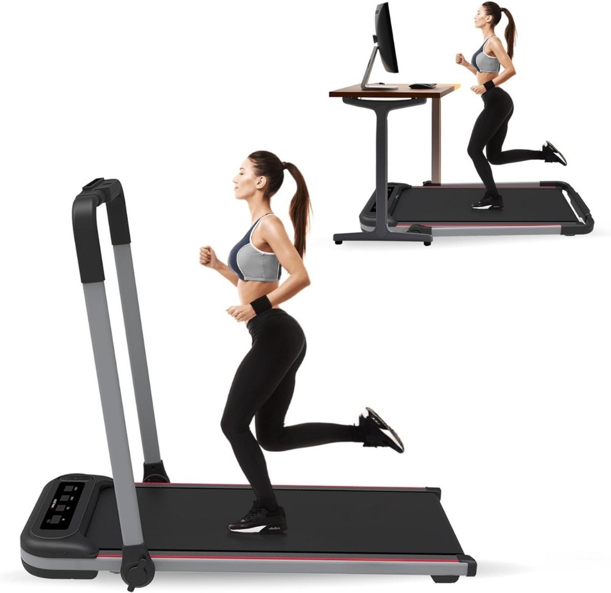 Loopbanden Voor Thuis - Loopband Inklapbaar - Opvouwbare Loopband Voor Thuis - Walking Pad Treadmill - Inklapbare Wandelband - Opvouwbaar En Stil - Vering En Demping - Fitness - Dunne En Lichteloopband Voor Thuis - Geen Montage Vereist (9502175724145)