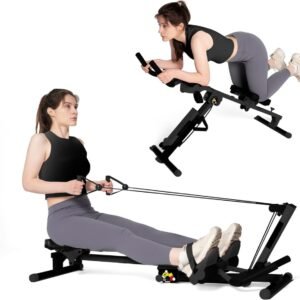 MMM® Roeiapparaat - Hometrainer - Crosstrainer -Zwart - 140 cm × 43 cm × 84cm (6154342425435)