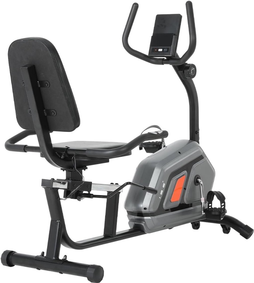 Magnetische Ligfiets Hometrainer met Rugleuning - Stil, LCD-display en 8 Weerstandsniveaus (9101051850062)