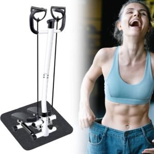 Mini Hometrainer Stepper met Display en Weerstandsbanden voor Full-Body Workout (9101094230524)