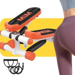 Mini Hometrainer Stepper met Twistbeweging en Weerstandsbanden voor Full Body Workout (9101066144873)