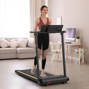 Mini Loopband - Vouwbare Loopband - Compacte Loopband - Thuis Fitnessapparaat - 2-in-1 Wandelband - Dubbele Schokdemping - Snelheid 1-10 km/u - App Connectiviteit (8721391564088)