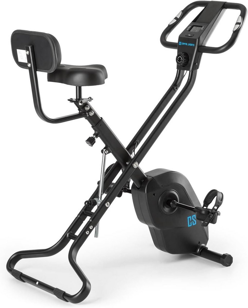 Opvouwbare Ergometer Hometrainer met Rugleuning en 8 Weerstandsniveaus (9101028360365)