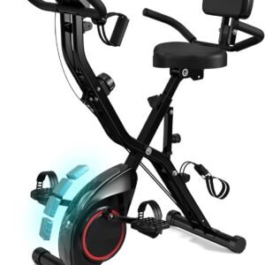 Opvouwbare Hometrainer met 16 Weerstandsniveaus - Stille Magnetische Indoor Fiets voor Thuis (9101119810168)