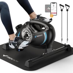 Pedaaltrainer voor Senioren en Thuisgebruik - Ruimtebesparende Mini-Hometrainer met Weerstandsbanden en Antislipmat (6152149138169)