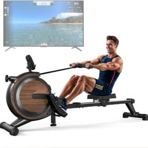 Roeitrainer - Roeimachine - Fitnessapparaat - Home Trainer - Cardio Trainer - 16 Niveaus Magnetische Weerstand - Ondersteunt Tot 150 Kg - Zwart (8721391581153)