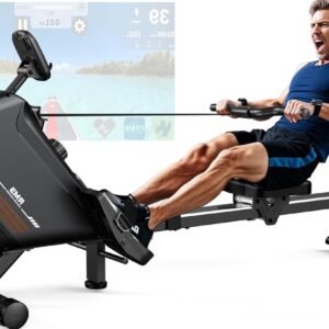 Roeitrainer - Roeimachine - Fitnessapparaat - Hometrainer - Magnetische Weerstand - Bluetooth Connectivity - Geluidsarm - 170 kg Belastbaar (8721391522385)