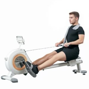 Roeitrainer - Roeimachine - Roeiapparaat - Roeitrainers - Crosstrainer - Inklapbaar - 150 kg - 16 Weerstandniveaus - Zwart (8721399416877)