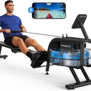 Roeitrainer - Roeimachine - Waterroeimachine - Fitnessapparaat - Indoor Rowing - Waterweerstand - Max Belastbaarheid 160 kg - Bluetooth & Tablethouder (8721391558599)