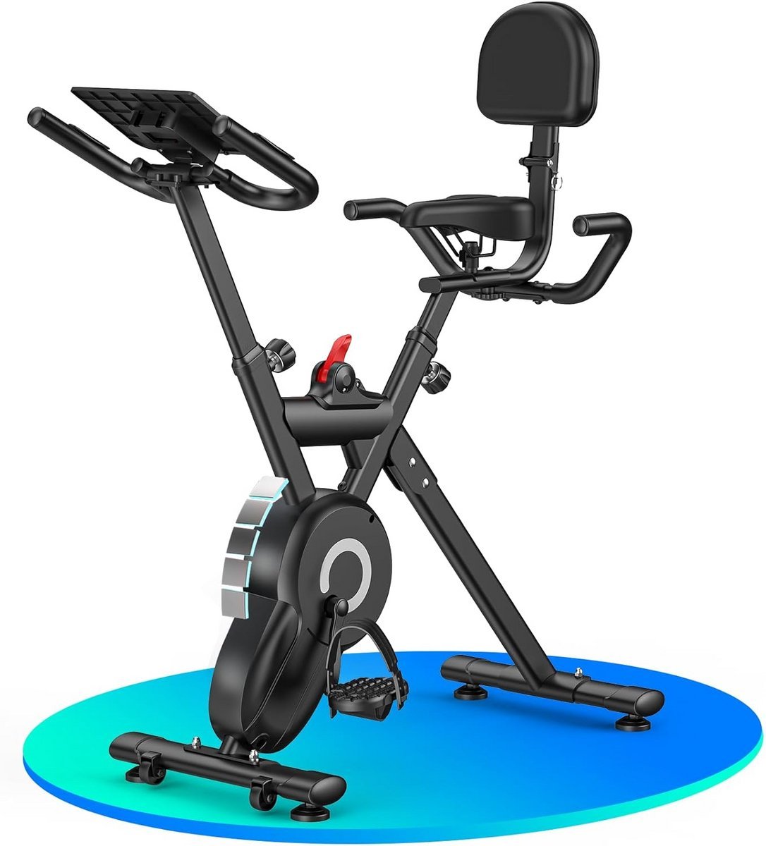 Stille Hometrainer met Magnetische Weerstand voor Thuis - Fitnessfiets met LCD-Display en Tablethouder (9101065437204)