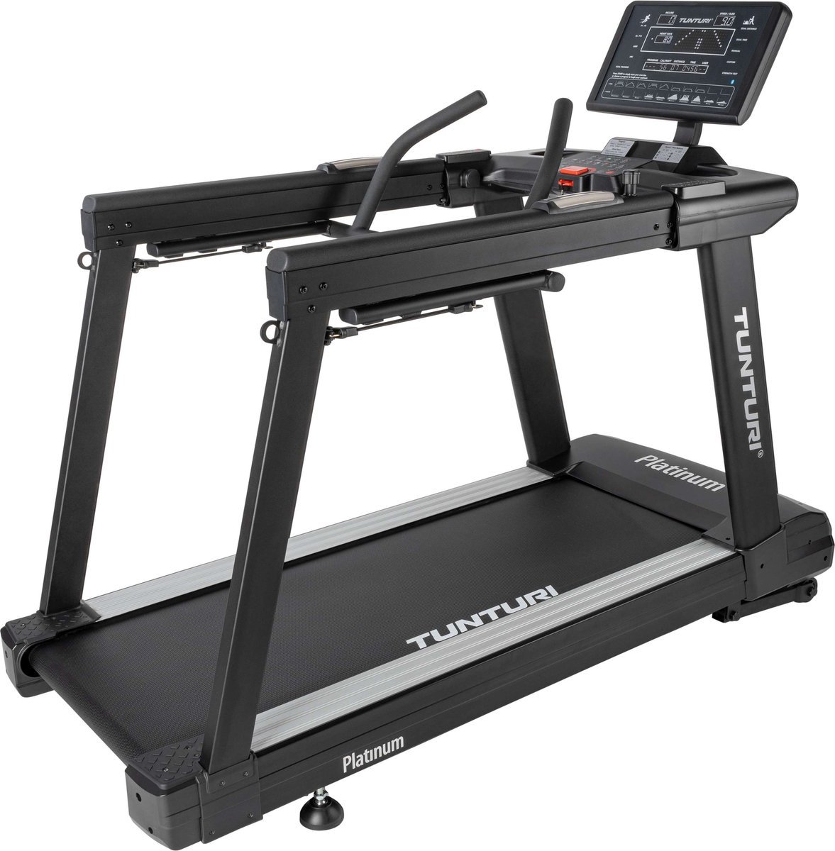 Tunturi Platinum T30 - Core Treadmill - Loopband - Hardloopband met 52 trainingsprogramma's - 01, - 20 km/u - Buikspiertrainer - 3 bedieningspanelen - revalidatie (8717842035238)