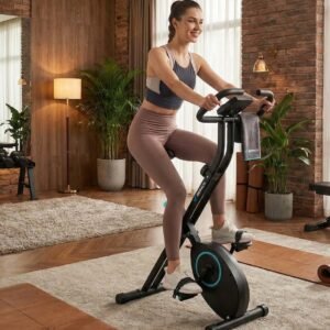 Hometrainer Inklapbaar - Magnetische Ergometer met LCD Monitor - 16 Weerstandsniveaus - Comfortabele Zitting - Ruimtebesparende Fitnessfiets voor Thuisgebruik - Tot 136 kg - Designbest (9504518758596)