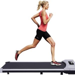 Inklapbare Loopband - Fitnessapparaat Hometrainer - Thuis Sporten - Ultra Slim Ontwerp - 125x50cm - Zilver (9101154919215)