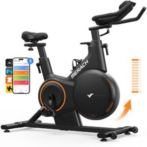 MERACH Hometrainer - 16 Niveaus Magnetische Weerstand - ± 6% Helling - LED-scherm - Bluetooth - APP - Maximaal Gewicht 160 kg - Stil (6978235145367)