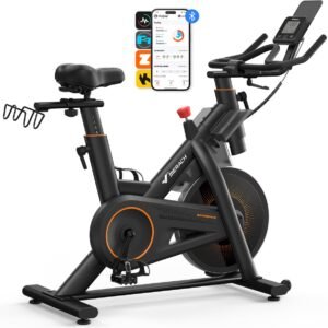 MERACH Hometrainer fiets - 16 verstelbare magnetische weerstandfitness - Bluetooth LCD-display - tablethouder - 18 kg vliegwiel - comfortabel en stil fietstrainer - tot 158 kg (6978235146272)