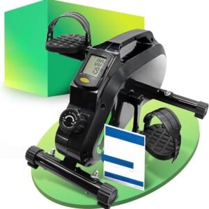 VIN® Bureaufiets - Deskbike Met LCD-Display - Stoelfiets Bewegingstrainer - Bureau Fiets Met Instelbare Weerstand - Mini Hometrainer Incl. Bevestigingsband - 48 x 40 x 30 cm (6151830855842)