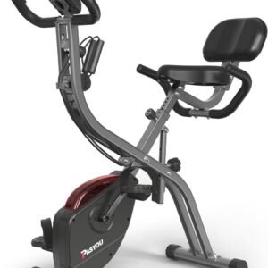 3 in1 Fitnessfiets - Fitness Fiets Hometrainer - Indoor Cycle - Inklapbaar - Opvouwbare Indoorfiets - met 10 Niveaus - 7 Zithoogtes - Magnetische Weerstandsniveaus - Ergometer - 120KG - Cardiotraining - 98 x 53 x 114.8 cm - Zwart (8721297903837)