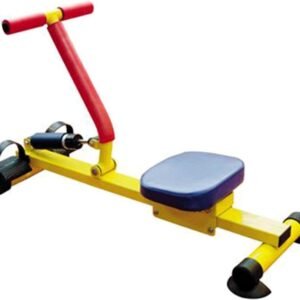 Kinder Roeitrainer - Roeimachine Thuis - Spieropbouw Kinderen - Hydraulische Weerstand - 80 kg Draagvermogen - Geel (9101165910768)