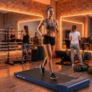 Loopband Onder Bureau 2-in-1 - Compacte Wandelband & Treadmill 1-9 km/u met App, LED-Display, Stille 2.2 PK Motor & Afstandsbediening - Blauw - Designbest (9507264746756)