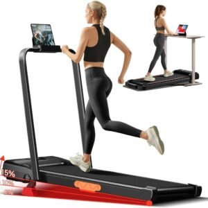Loopband Thuis - Hometrainer - Cardiotraining - 15% Helling - Inklapbaar - Zwart (9101174042122)