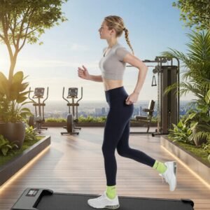 Loopband Walking Pad met Helling - Compacte Onder Bureau Loopband voor Thuis & Kantoor - 1-8 km/u - Elektrisch, Stil & Verrijdbaar - Designbest (9505111499237)