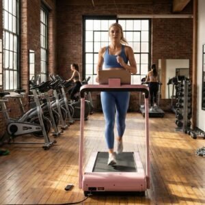 Loopband inklapbaar - Walking Pad & Treadmill tot 12 km/u, 2,2 PK Motor, LED-Display, App-koppeling, Compact & Stil voor Thuis en Kantoor - Motion Pro 12 Pink Designbest (9505835462425)
