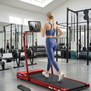 Loopband inklapbaar - Walking Pad & Treadmill tot 12 km/u, 2,2 PK Motor, LED-Display, App-koppeling, Stil & Compact voor Thuis en Kantoor - Motion Pro 12 Red Designbest (9505252891471)