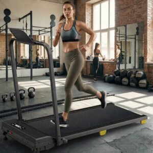 Loopband met Helling & HIIT - Opvouwbare Walking Pad 1-10 km/u - Onder Bureau Loopband - 2,5 PK Motor - Stil & Schokdempend - Inclusief Afstandsbediening - Zwart - Designbest (9508943735276)