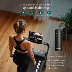 Loopband voor Thuis - Walking Pad - Wandelband met Helling - Elektrische Loopband - Compacte Loopband voor Onder Bureau - Bureau Loopband - Incline - Opvouwbaar - Fitness - Wandelen & Hardlopen - Thuiswerken - LCD-Display - Zwart (8721541104584)