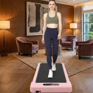 Loopband voor Thuis & Kantoor 1-6 km/u - Inklapbare Walking Pad met Afstandsbediening, Stil & Compact (121,5×50 cm) - Roze - Designbest (9506417724825)