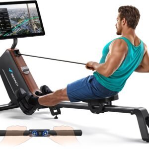 MERACH Roeimachine met HD-Display, Roeitrainer met 16 Weerstandsniveaus, Automatische magnetische weerstand, Eenvoudige montage, Tot 158 kg (6978235148351)