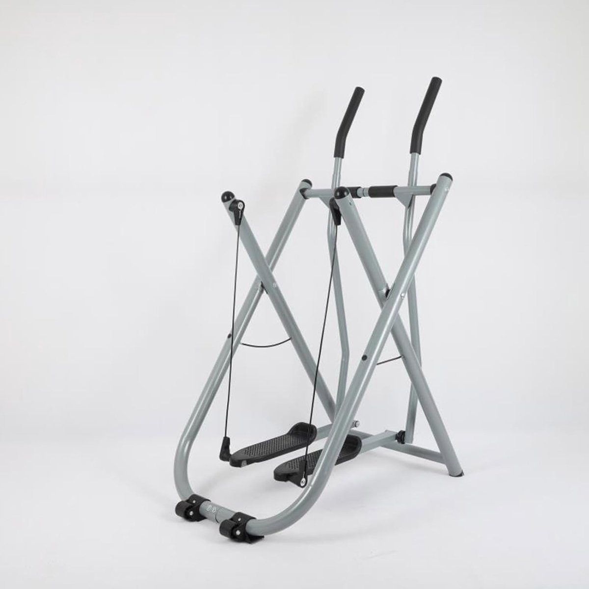 Opvouwbare Crosstrainer - Hometrainer Elliptisch - Thuis Fitness Cardio - 90 Graden Pedaalbeweging - 250 LBS Capaciteit - Zilver (9101166906937)