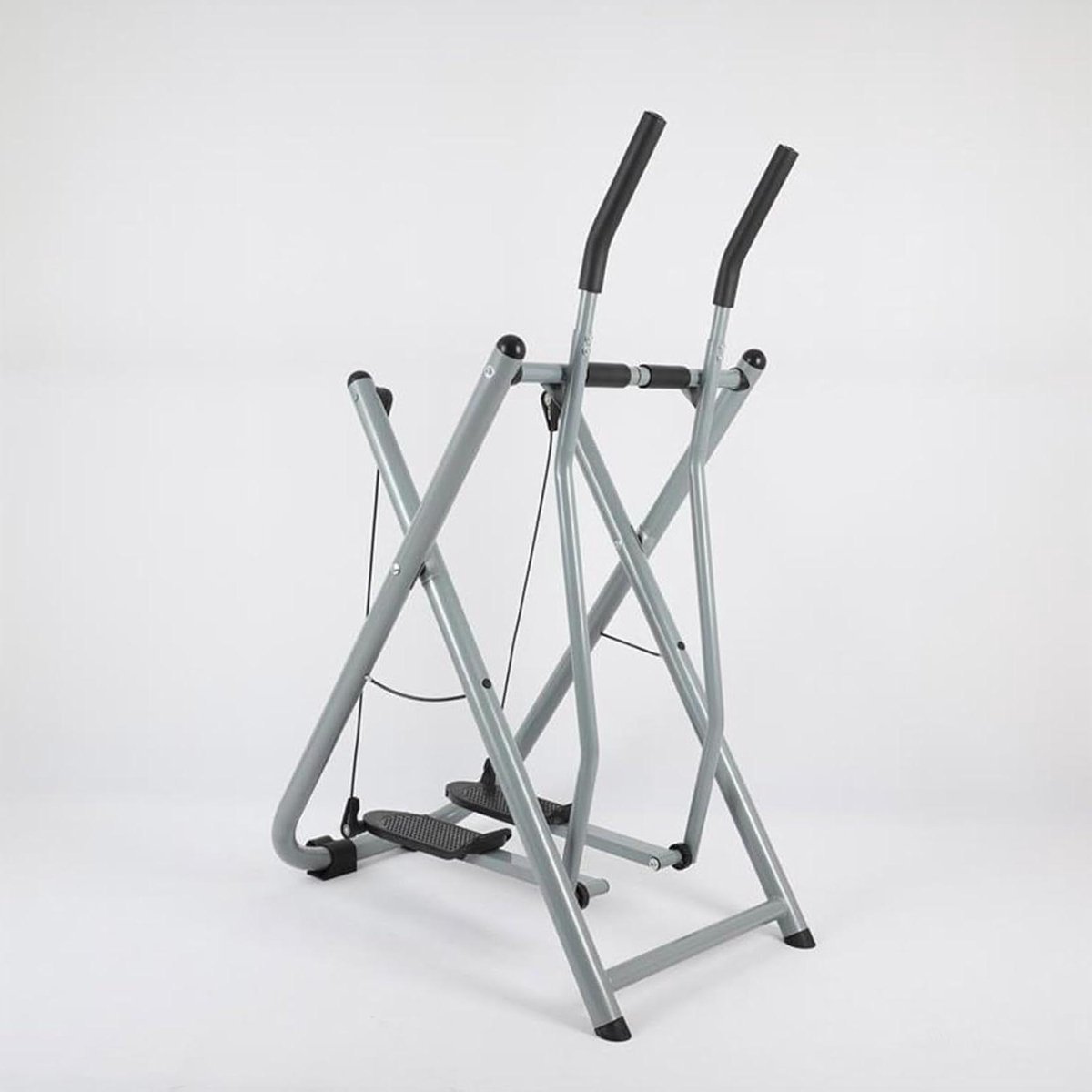 Opvouwbare Hometrainer - Crosstrainer Elliptical - Thuis Trainen - Dubbele Trainer - 120 kg - Zilver (9101205927541)