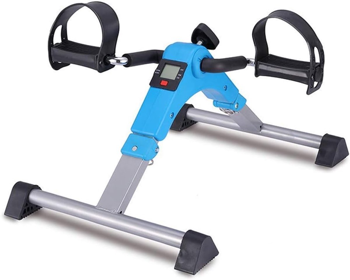 Opvouwbare Hometrainer - Pedaal Trainer - Thuis Fitness - Compact Ontwerp - 41x19x32 cm - Blauw (9101166904674)