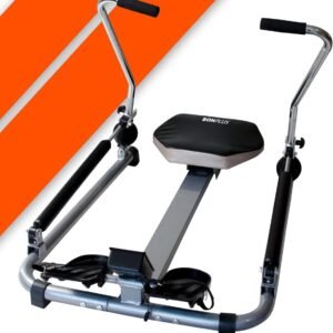 Roeitrainer - Fitnessapparaat - Thuis sporten - Hydraulisch verstelbaar - 110x55x50 cm - Zwart (9101157723611)