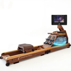 Sportstech AquaElite_WN_10 roeitrainer met water voor thuis, inklapbaar, LED-watertank, 10" display met app, 360° draaibaar (4250795246725)
