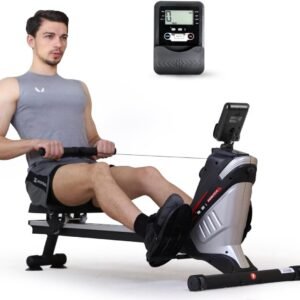 Thuys - Roeitrainer Inklapbaar - Roeimachine - Max. 120 Kg - Magnetische Roeiapparaat Fitness - 8 Weerstandniveaus - LCD Monitor (8721322403707)