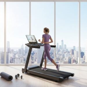 Treadmill 15% Incline - 12 km/u - Compacte Inklapbare Loopband voor Thuis met LED Display, Drievoudige Demping & Handmatige Hellingsinstelling - 3 PK Motor - Altameubel (9504215514181)