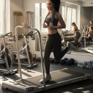 Treadmill 2-in-1 Onder tafel Loopband - Compacte Mini Loopband met Handvat, 1-12 km/u, 2,2 PK, LED-display, Draagbaar & Stil - Designbest (9502211968953)