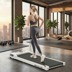 Treadmill Onderbureau & Compact Mini Loopband 1-9 km/u - Stille 2,2 PK Motor, LED Display, FitShow App, Schokabsorberend Loopvlak, Ruimtebesparend voor Thuis & Kantoor - Designbest (9506496495234)