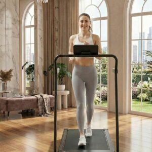 Treadmill RacePro Walking Pad 6% Helling - Inklapbare Loopband voor Thuis en Bureau, 2,5-3 PK, 1-12 km/u, AI-Training via App, Schokabsorberend, Max. 136 kg, LED-Display Designbest (9501341765357)