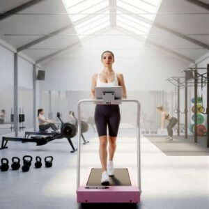 Treadmill Walking Pad met Helling & Afstandsbediening - Roze Inklapbare Loopband voor Thuis & Kantoor - Stil Looppad tot 120 kg met LED Display - Compact & Schokabsorberend - Altameubel (9501662982938)