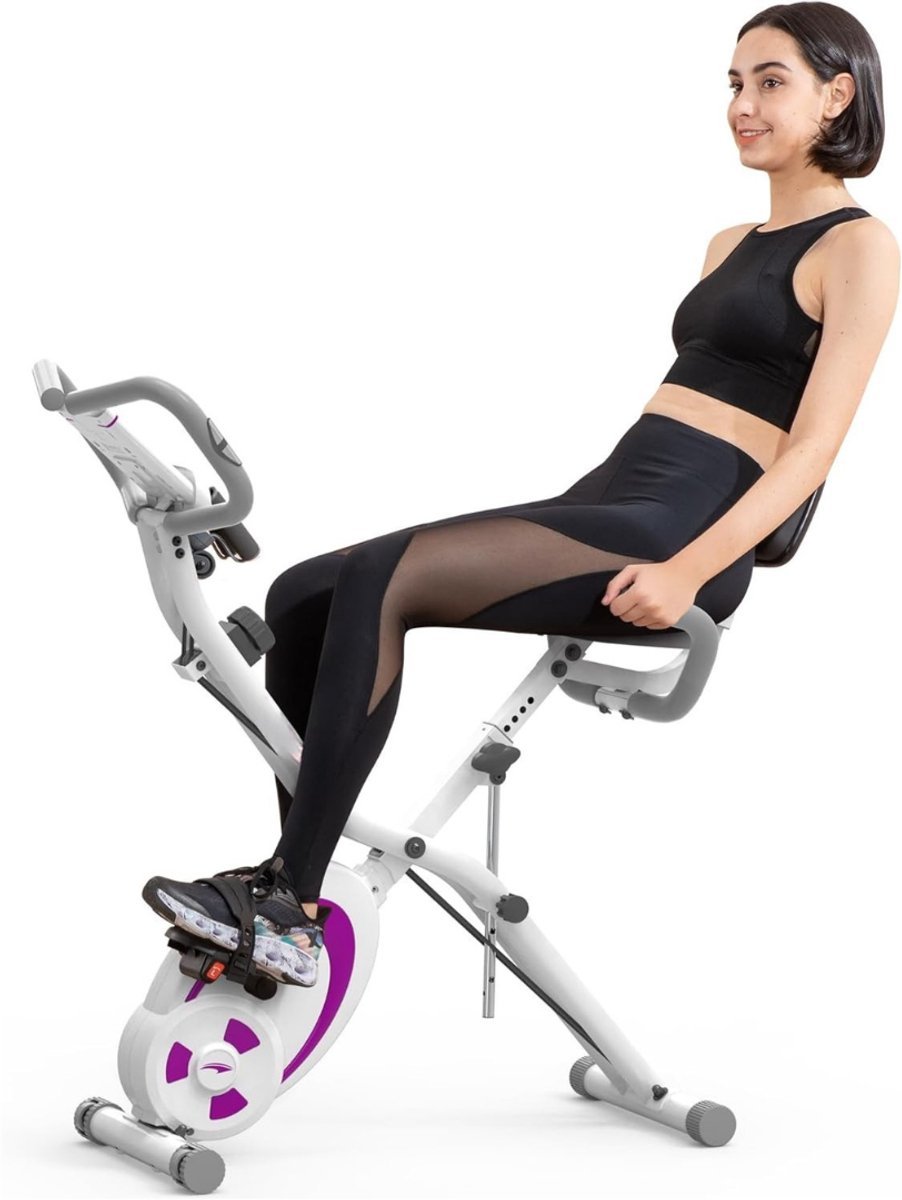 Zyrex®Hometrainer Fiets - Hometrainers Fitness - Hometrainer - Paars - 134cm x 25cm x 47cm; 18 kg (6155946792794)