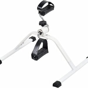 Elektrische Pedalen Trainer - Hometrainer Ouderen - Revalidatie Herstel - Antislip Voetkussen - Opvouwbaar - Wit Zwart (9101223575632)