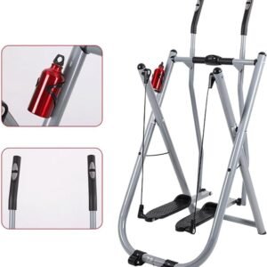 Elliptische Crosstrainer - Hometrainer Opvouwbaar - Cardio Workout - Ruimtebesparend Design - 250 lbs draagvermogen - Zilver (9101163080227)